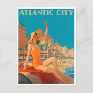 Atlantic City, Pennsylvania Vintage Postcar Briefkaart