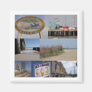 Atlantic City Photo Collage Magnet Magneet
