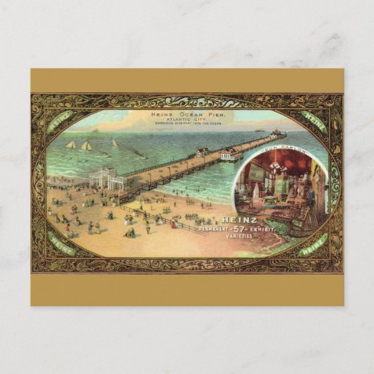 Atlantic City Pier Briefkaart (Voorkant)