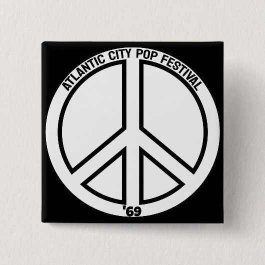 Atlantic City Pop Festival - 1969 Vierkante Button 5,1 Cm (Voorkant)