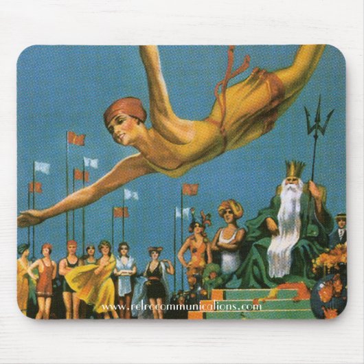 Atlantic City Poster Mousepad Muismat (Voorkant)