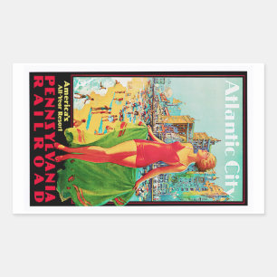 Atlantic City Rechthoekige Sticker