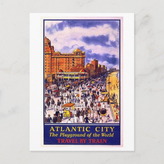  Atlantic City reisposter Briefkaart (Voorkant)