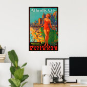 Atlantic City Reisposter Poster (Thuiskantoor)
