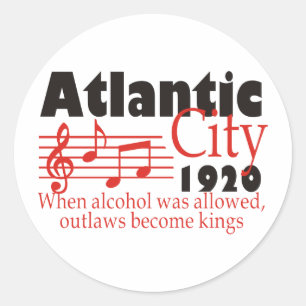 Atlantic City Ronde Sticker
