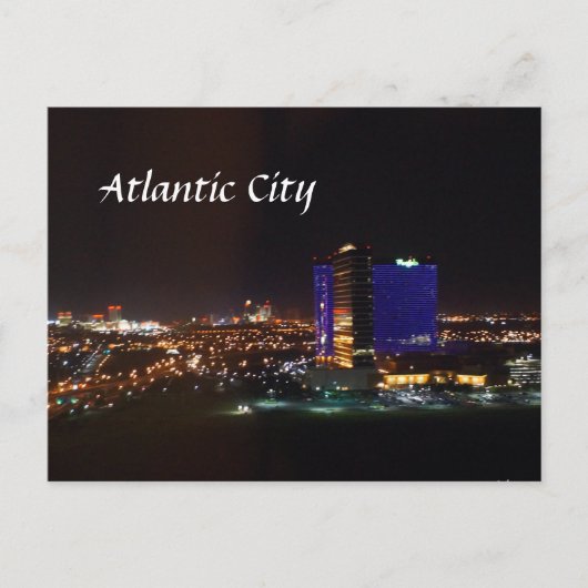 Atlantic City Skyline Briefkaart (Voorkant)