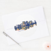 Atlantic City Skyline Ronde Sticker (Envelop)