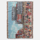  Atlantic City Steel Pier Throw Blanket Deken (Voorkant Verticaal)