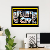 Atlantic City Vintage Poster (Thuiskantoor)