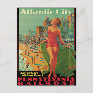 Atlantic City Vintage Travel Briefkaart
