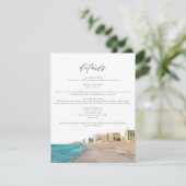 ATLANTIC CITY Watercolor Beach Skyline Carte détai (Debout devant)