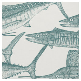 Atlantic fish jade fabric stof