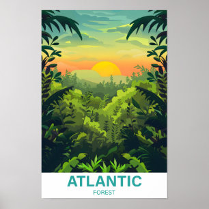 Atlantic Forest Illustration Reizen Poster