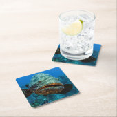 Atlantic Goliath Grouper Vierkante Kartonnen Onderzetter (Insitu)