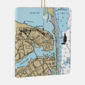 Atlantic Highlands NJ Chart Keramisch Ornament (Rechts)
