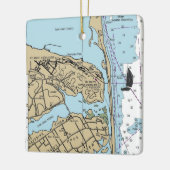 Atlantic Highlands NJ Chart Keramisch Ornament (Links)
