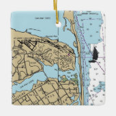 Atlantic Highlands NJ Chart Keramisch Ornament (Voorkant)