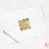 Atlantic Ocean Atlas Map Vierkante Sticker (Envelop)