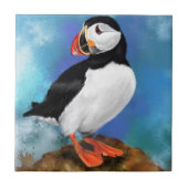 Atlantic Puffin Bird Ceramic Tile - Painting Tegeltje (Voorkant)