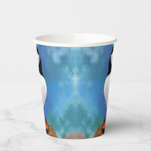 Atlantic Puffin Bird - Clown Beak - Painting Papieren Bekers (Links)