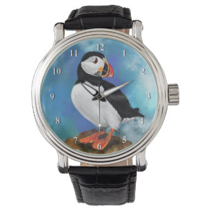 Atlantic Puffin Bird Watch Gift - Clown Beak Horloge