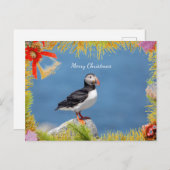 Atlantic Puffin Christmas Kaart (Voorkant / Achterkant)