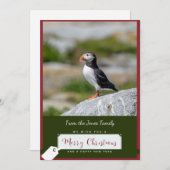 Atlantic Puffin Christmas Kaart (Voorkant / Achterkant)
