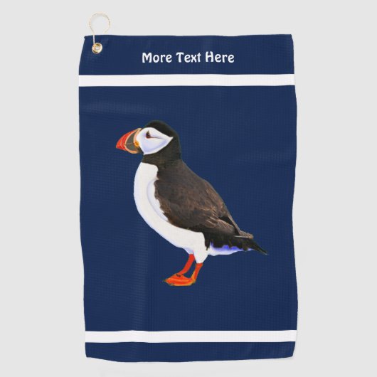 Atlantic Puffin Golfhanddoek (Voorkant)