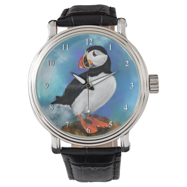 Atlantic Puffin Horloge (Voorkant)