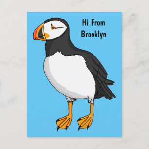 Atlantic puffin-illustratie briefkaart