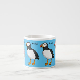 Atlantic puffin-illustratie espresso kop