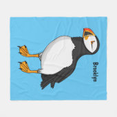 Atlantic puffin-illustratie fleece deken (Voorkant (Horizontaal))