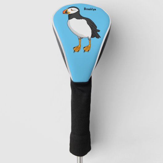 Atlantic puffin-illustratie golfheadcover (Voorkant)