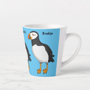 Atlantic puffin-illustratie latte mok
