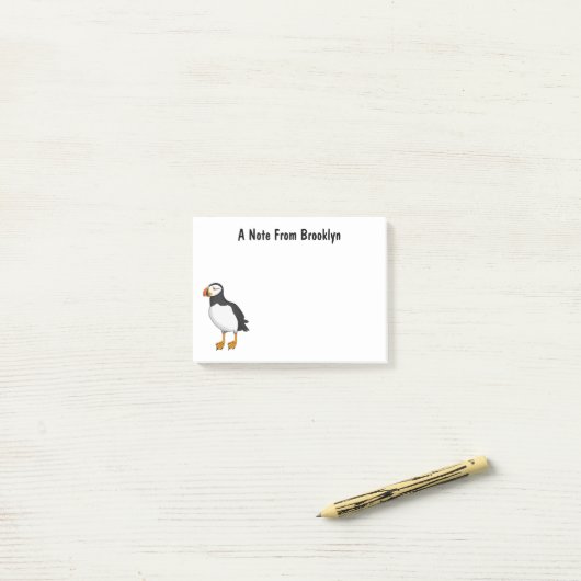 Atlantic puffin-illustratie post-it® notes (Op bureau)