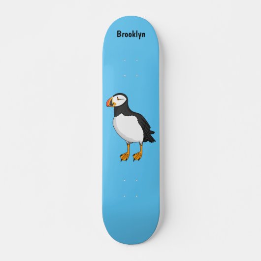 Atlantic puffin-illustratie skateboard (Voorkant)