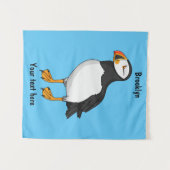 Atlantic puffin-illustratie wandkleed (Voorkant (horizontaal))