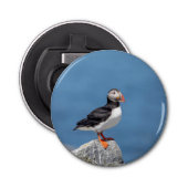 Atlantic Puffin in Machias, Maine Button Flesopener (Voorkant)