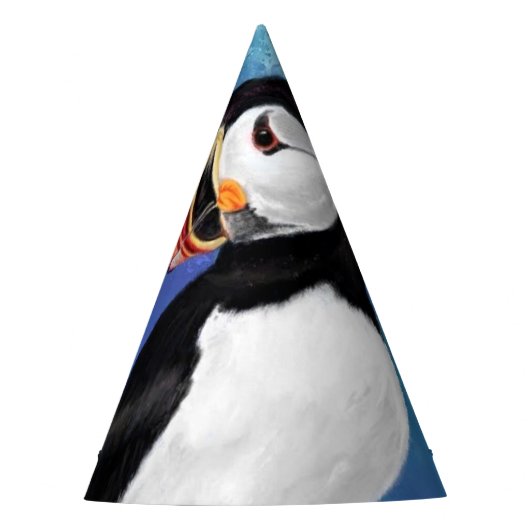 Atlantic Puffin Party Pet Mooie Vogel Feesthoedjes (Voorkant)
