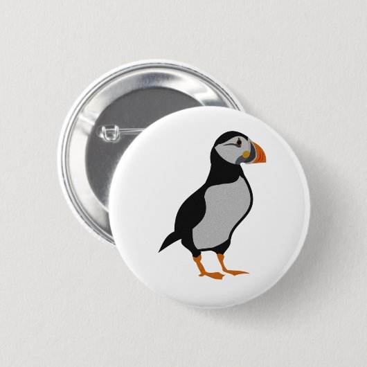Atlantic Puffin Permanent Ronde Button 5,7 Cm (Voorkant /achterkant)
