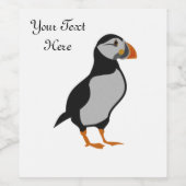 Atlantic Puffin Permanent Wijn Etiket (Enkel label)