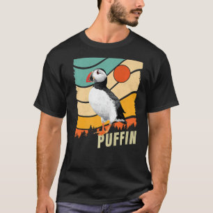 Atlantic Puffin Retro Style Ocean Zee Bird T-shirt