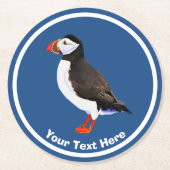 Atlantic Puffin Ronde Kartonnen Onderzetter (Voorkant)