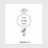 Atlantic Puffin Staande De Succes Birdie Sticker (Vel)