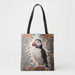 Atlantic Puffin William Morris geïnspireerd door b Draagtas