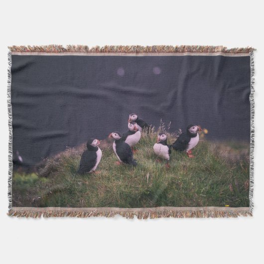 Atlantic Puffins Deken (Voorkant)