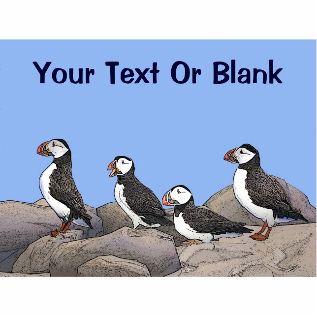 Atlantic Puffins Fotobeeldje Magneet (Voorkant)