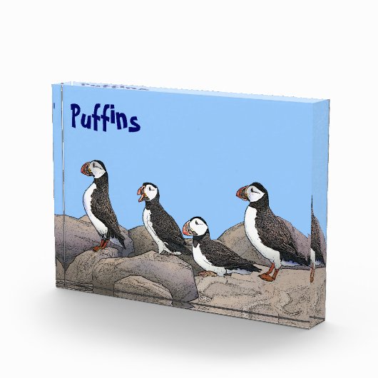 Atlantic Puffins Fotoblokken (Rechts)