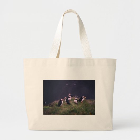 Atlantic Puffins Grote Tote Bag (Voorkant)