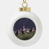 Atlantic Puffins Keramische Bal Ornament (Voorkant)